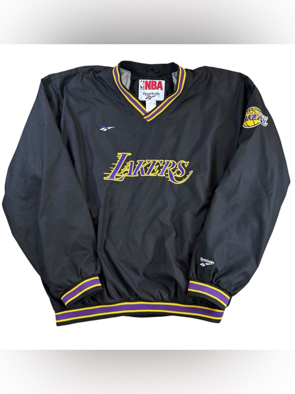 Vintage 90’s Reebok Los Angeles Lakers Pullover Windbreaker Men’s XX Large Black